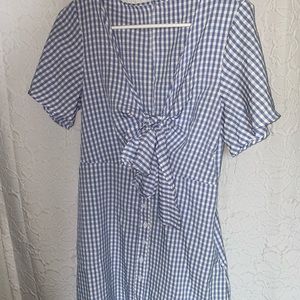 SHEIN Front tie mini dress